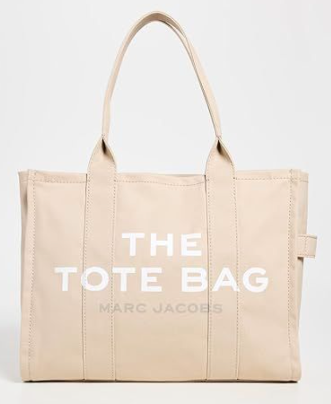 MARC JACOBS Damen The Large Tote Bag, Farbe beige mit großer Überschrift "THE TOTE BAG" Marc Jabobs