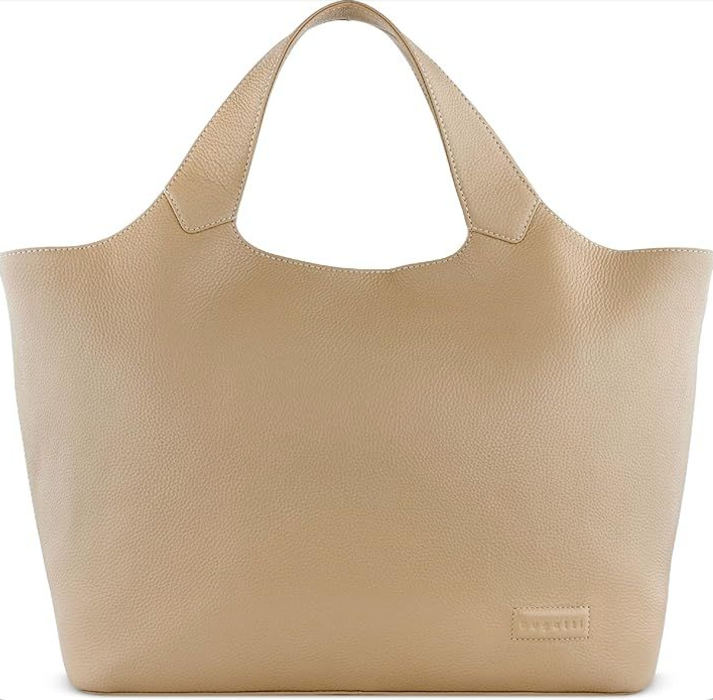 bugatti Elsa Systembag L aus Rindleder, Damentasche mit 3 extra Taschen inkl. Laptopfach (15") Farbe: Sand